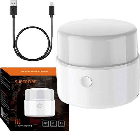 Λάμπα κάμπινγκ SUPERFIRE T20, 180 lm, φόρτιση USB