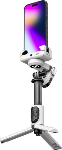 AOCHUAN Smart M1 Pro σταθεροποιητής για τηλέφωνο με RGB φως λευκός