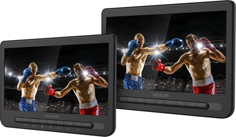 Sencor φορητό διπλό DVD player με δύο οθόνες LCD 10"