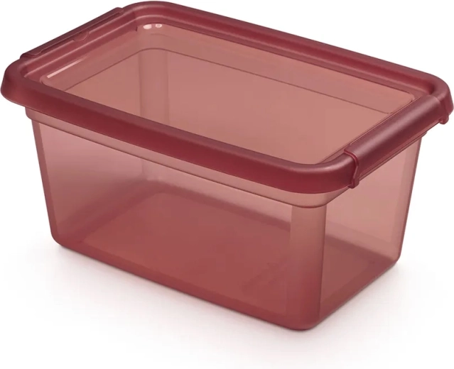Basestore δοχείο αποθήκευσης με καπάκι και κλιπ 4,5 l rhubarb