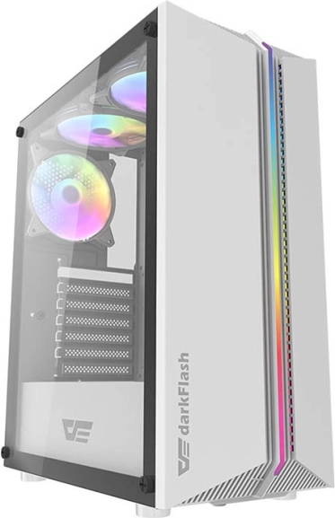 Θήκη υπολογιστή darkflash dk151 argb, λευκή