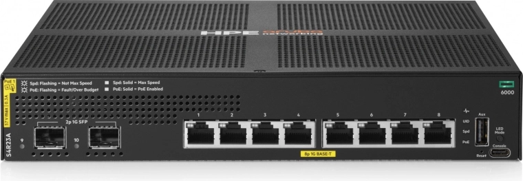 Aruba Networking 6000 8G Class4 PoE 2SFP μεταγωγέας 67 W