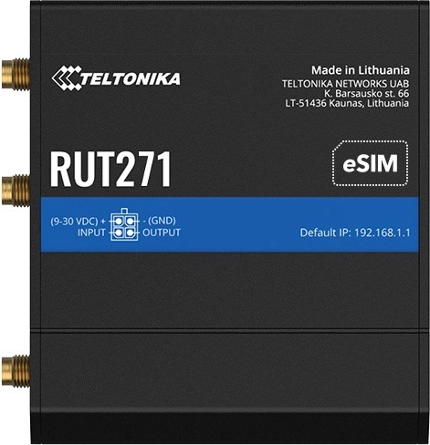 Teltonika RUT271 βιομηχανικός δρομολογητής LTE με eSIM - 1 τεμάχιο