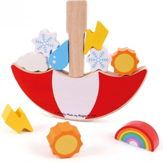 Ξύλινο παιχνίδι ισορροπίας Καιρός BIGJIGS TOYS