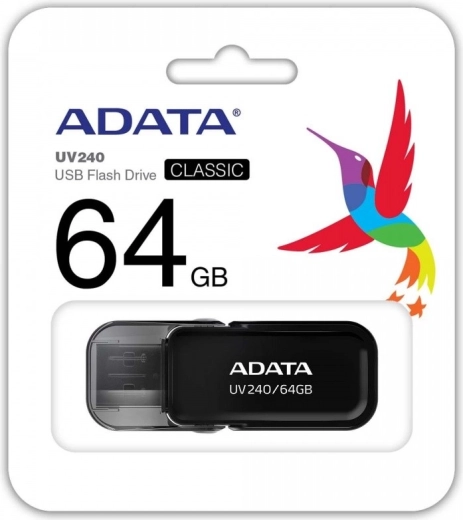 Flash disk ADATA UV240 64 GB USB 2.0 μαύρο