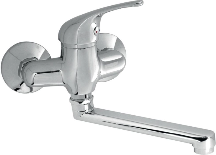 Επιτοίχια μπαταρία νεροχύτη TITANIA IRIS 100 mm με περιστρεφόμενο βραχίονα 200 mm
