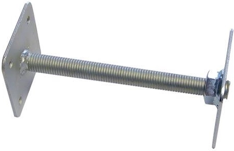 Ρυθμιζόμενη βάση στύλου 110 × 110 mm, ύψος 330 mm, για κοχλιωτές ράβδους 24 mm