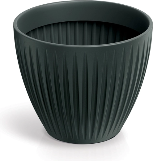 Γλάστρα Latia Round ανθρακί 40 cm