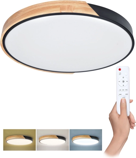 Solight LED φωτιστικό οροφής/τοίχου Polia με τηλεχειρισμό 46 W 3220 lm 40 cm ρυθμιζόμενης φωτεινότητας CCT