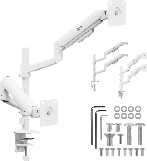 Ergo Office διπλή βάση για 2 οθόνες 17–32" λευκή