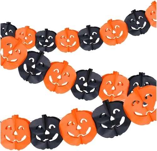 Χάρτινη γιρλάντα με κολοκύθες για Halloween 3 m Ruhhy - 1 τεμάχιο