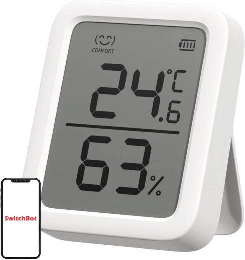 Έξυπνο θερμόμετρο και υγρόμετρο SWITCHBOT Meter Plus με οθόνη 3"