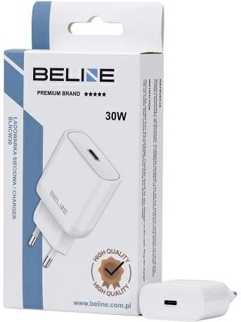 Επιτοίχιος φορτιστής 30 W GaN USB‑C PD 3.0 λευκός