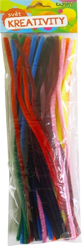 Σύρματα πίπας (chenille) 40 τεμ. – μίξη χρωμάτων, 30 cm