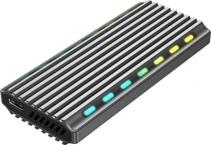 Θήκη USB 3.1 για δίσκο M.2 NVMe με φωτισμό LED