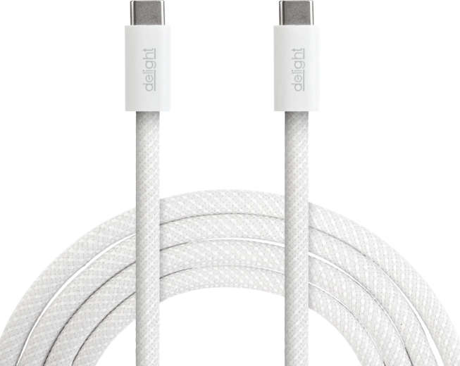 Καλώδιο φόρτισης και δεδομένων USB-C σε USB-C για φορητούς υπολογιστές, 1 m, λευκό