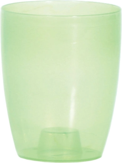 Γλάστρα για ορχιδέες COUBI 16 cm διαφανής ματ πράσινη