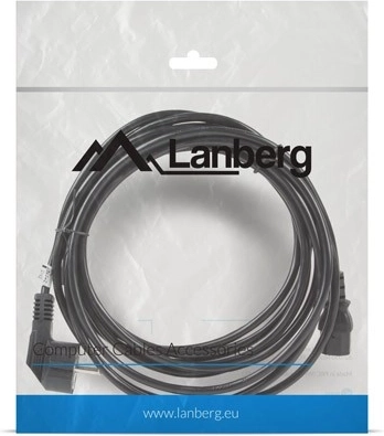 Καλώδιο τροφοδοσίας CEE 7/7 – IEC 320 C13, 5 m, VDE, μαύρο Lanberg