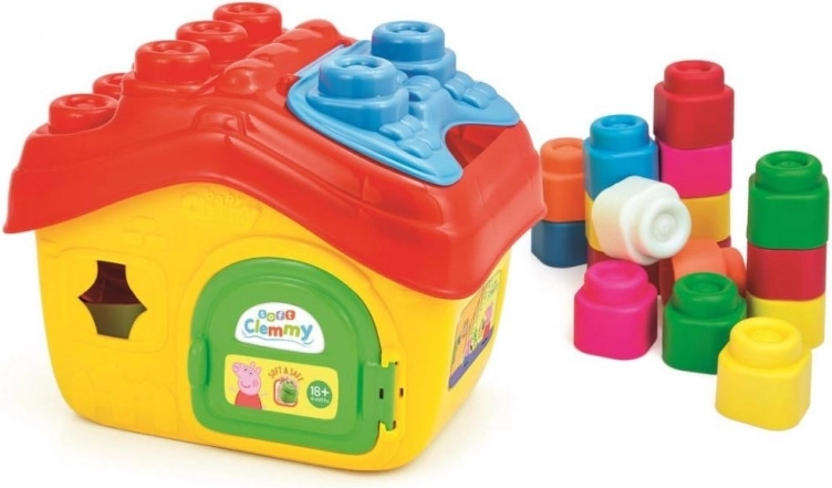 Μαλακά τουβλάκια κατασκευών CLEMENTONI Clemmy – σπιτάκι PEPPA PIG
