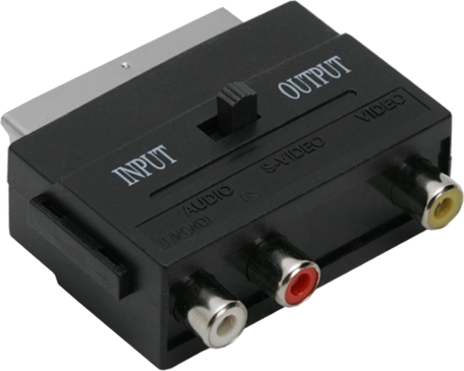 Αντάπτορας Euro/SCART σε 3× RCA με διακόπτη
