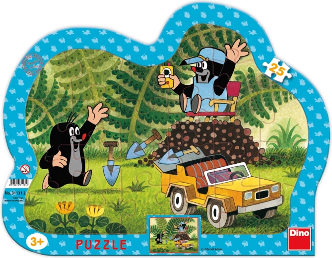 Παζλ Dino: Ο Τυφλοπόντικας με το κίτρινο αυτοκίνητο