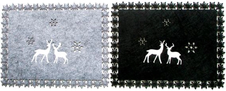 Χριστουγεννιάτικο σουπλά από τσόχα 43 × 33 cm – ορθογώνιο, 2 παραλλαγές
