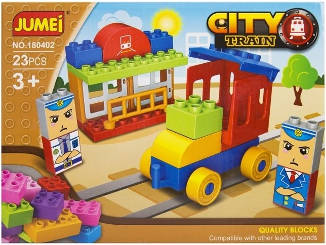 Σετ κατασκευών Jumei city τρενάκι 23 τεμάχια 26 × 19 cm - 1 τεμάχιο