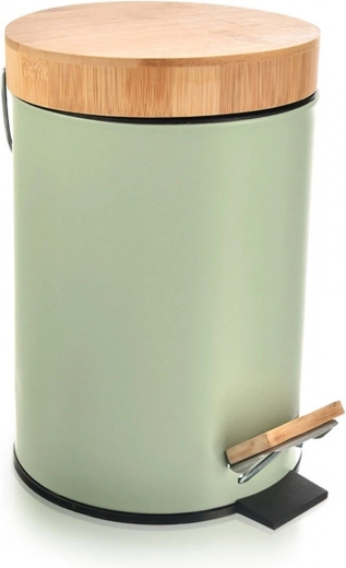 Μεταλλικός πεντάλ κάδος απορριμμάτων GREENISH 3 l, πράσινος