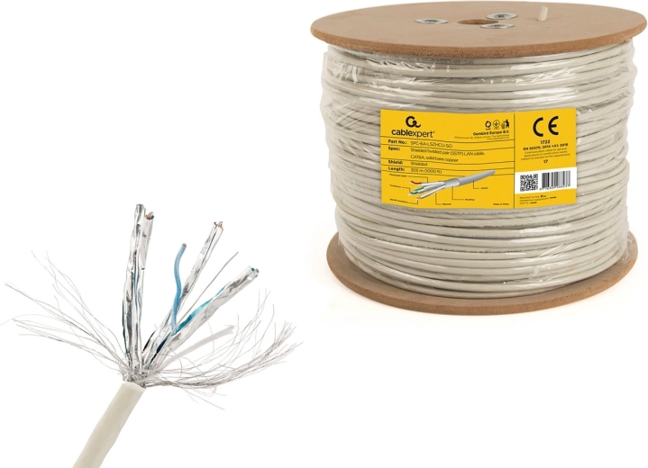 Cablexpert θωρακισμένο καλώδιο LAN S/FTP Cat 6A LSZH 305 m (συμπαγής αγωγός)