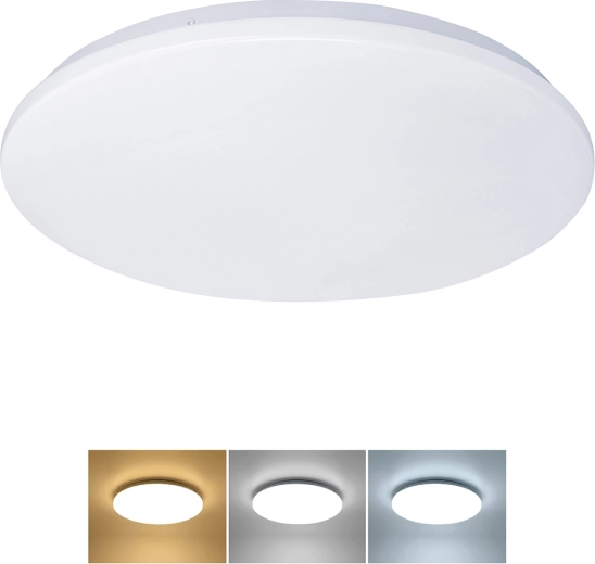 Solight LED φωτιστικό οροφής Plain 24 W 1920 lm 3CCT IP44, στρογγυλό, 38 cm