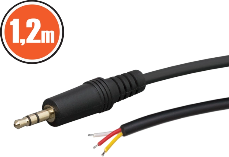 Καλώδιο ήχου Jack 3,5 mm stereo, 1,2 m, μαύρο