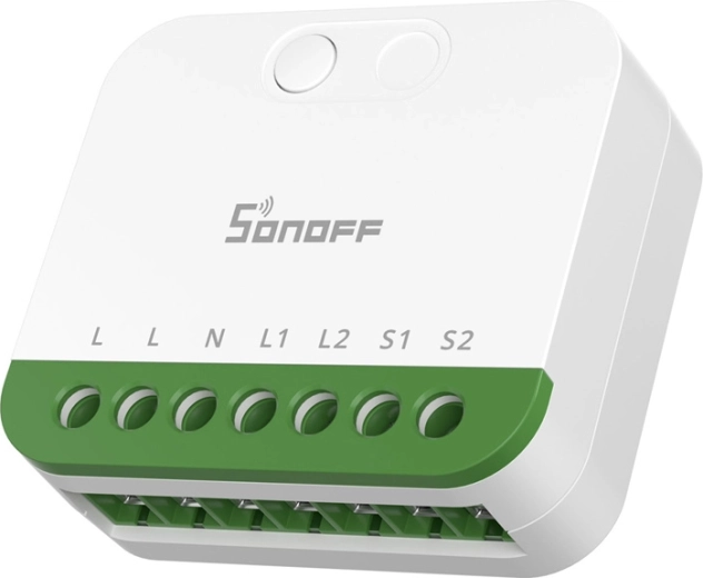 Sonoff mini-2gs matter δικάναλος έξυπνος διακόπτης τοίχου χωνευτής τοποθέτησης