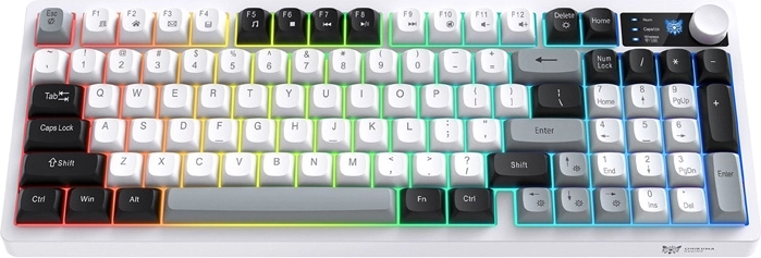Ασύρματο gaming πληκτρολόγιο Onikuma MT902 2,4 GHz RGB μαύρο-λευκό