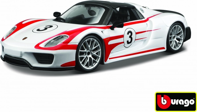 Μεταλλικό μοντέλο αυτοκινήτου 1:24 Porsche 918 Weissach – λευκό