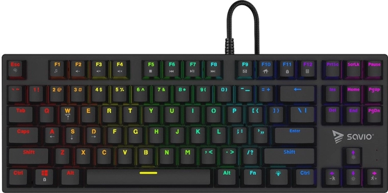 Μηχανικό πληκτρολόγιο gaming RGB Savio Tempest X2 με διακόπτες Outemu Brown