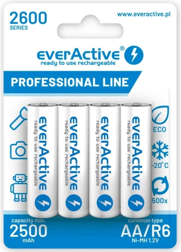 Επαναφορτιζόμενες μπαταρίες AA R6 2600 mAh – σετ 4 τεμ.