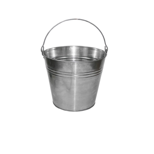 Γαλβανισμένος κουβάς 5 l με ξύλινη λαβή