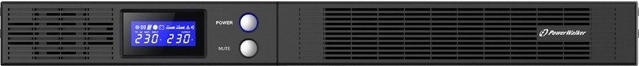 UPS PowerWalker line‑interactive 500 VA 1U για rack 19" με LCD και USB HID/RS‑232, 4× IEC