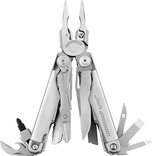 Leatherman Surge πολυεργαλείο, 21 λειτουργίες, εξ ολοκλήρου από ανοξείδωτο ατσάλι, ασημί