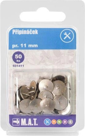 Επιχαλκωμένες πινέζες 11 mm, 50 τεμ.