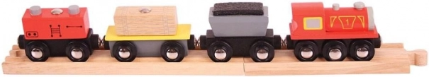 Bigjigs Rail εμπορευματικό τρένο με ράγες
