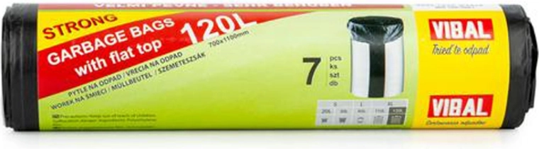 Σακούλες απορριμμάτων 120 l, μαύρες, 7 τεμ.