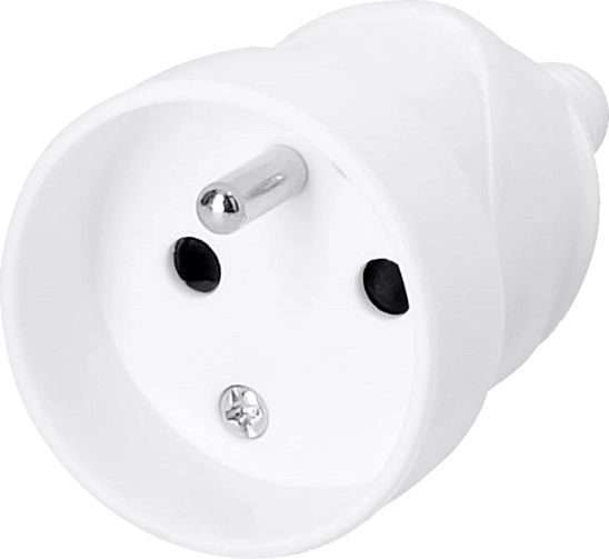 Solight ίσιο φις (βύσμα) IP20 λευκό - 1 τεμάχιο