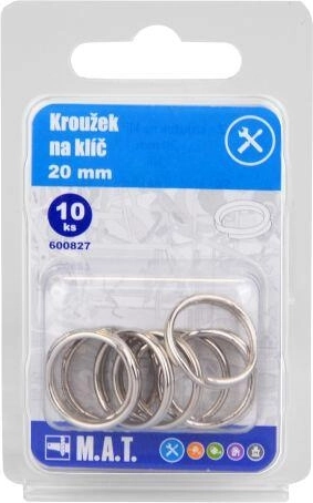 Κρίκος για κλειδιά 20 mm νίκελ (10 τεμ.)