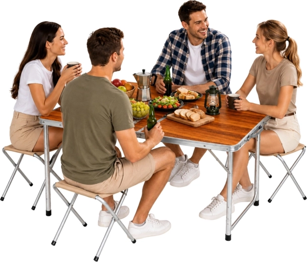 Σετ για 4 άτομα: τραπέζι + 4 σκαμπό