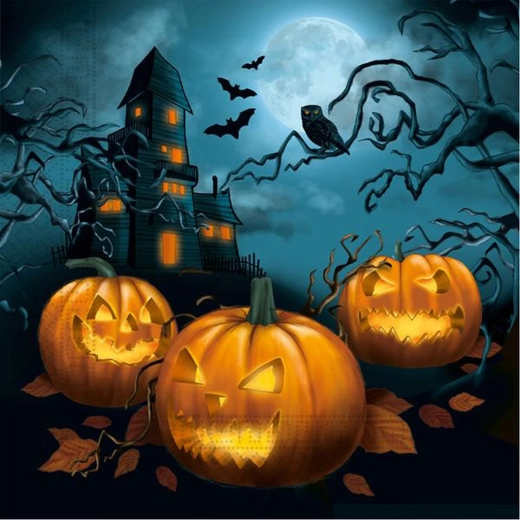 Χάρτινες χαρτοπετσέτες Halloween 33 × 33 cm, 2 στρώσεων, 20 τεμ.