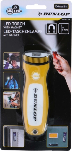 Φακός DUNLOP 2× LED με μαγνήτη