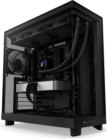 Θήκη υπολογιστή NZXT H6 Flow με πλαϊνό παράθυρο μαύρη