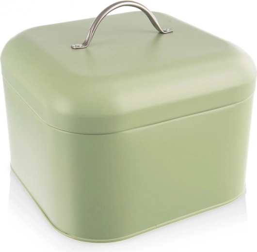 Μεταλλικό ψωμιέρα GREENISH 20 × 20 × 17 cm, πράσινη