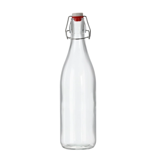 Γυάλινο μπουκάλι Costolata 750 ml με αεροστεγές μηχανικό πώμα